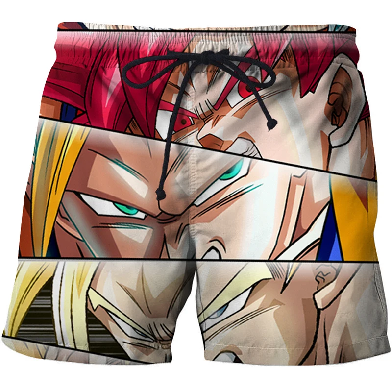 Повседневное Летняя мужская женская 3D пляжные шорты с рисунком Dragon Ball, забавные печатных Шорты мужские короткие брюки плюс Размеры