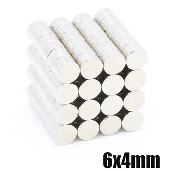 

200Pcs Neodymium Magnet Disc 6x4 mm N35 Permanent NdFeB Small Round Super Strong Powerful Magnetic Magnets For Craft 6 x 4 mm