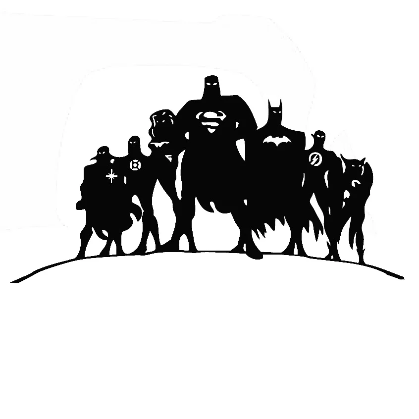 

12x23cm Justice League Car Stickers Window Decal Vinyl Car Styling Decals Car Rear windshield Modern Car Accessories T111