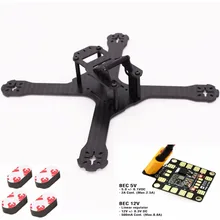 Mini Drone QAV-X 214mm 3mm/4mm Carbon Fiber FPV Racing Frame w/ 5V 12V PDB For QAV-X CHARPU FPV Racing Quadcopter