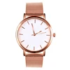 De acero de malla de las mujeres relojes de moda de lujo de oro rosa reloj de las mujeres de plata diseñador Simple mujer reloj de cuarzo reloj de mujer ► Foto 2/6