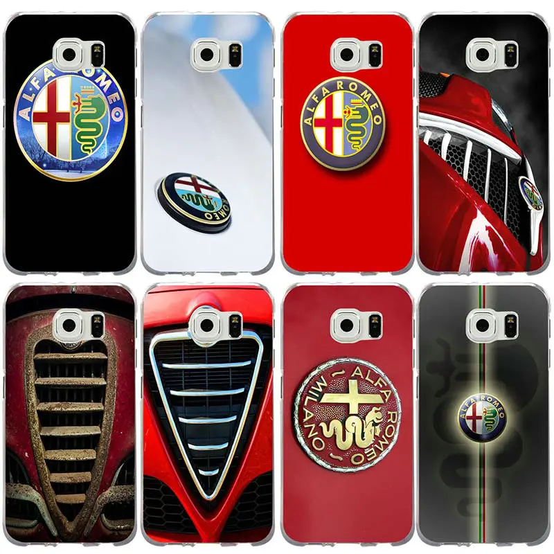 

Super Car Alfa Romeo Logo Soft Cases TPU Cover for Samsung Galaxy S2 S3 S4 S5 Mini S6 S7 S8 S9 S10 Edge Plus Lite Note 8 9
