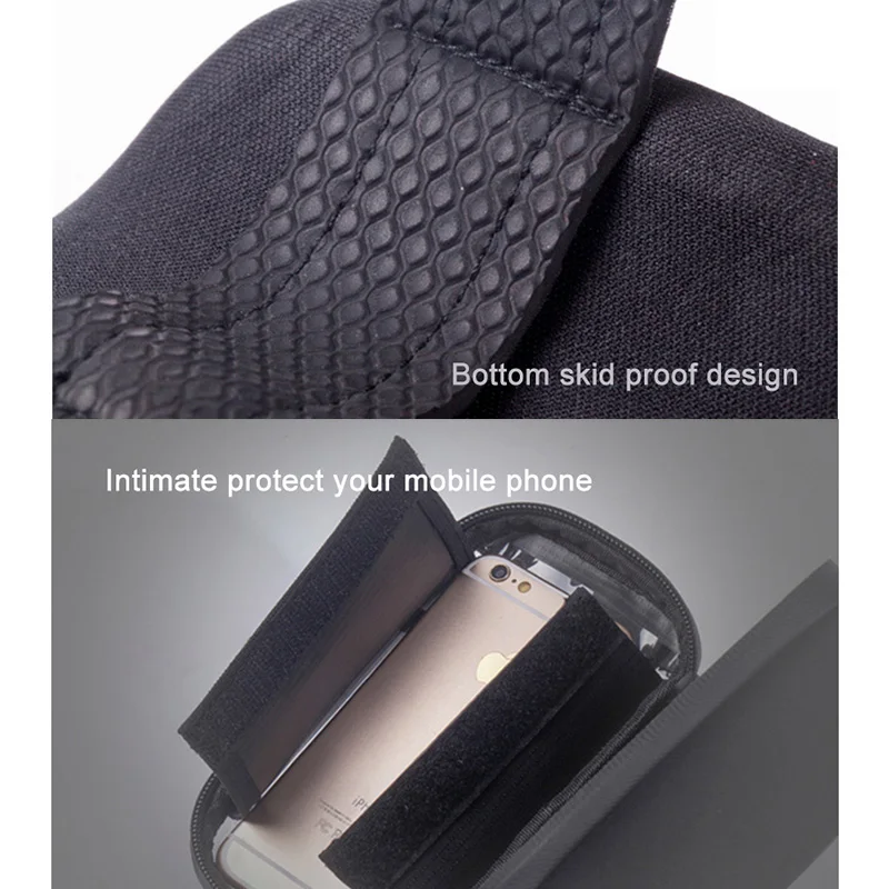 Cheap ROSWHEEL bicycle bag front frame top tube bag cycling bags accessories waterproof anti skid BOTTOM UPPER TUBE BAG 4