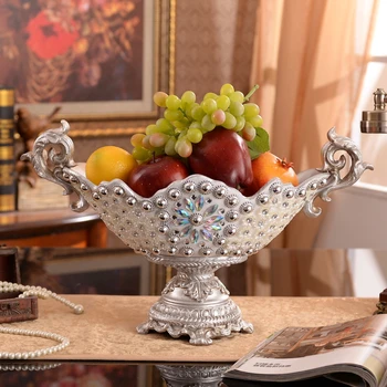 

European high-grade fruit dish retro palace jewelry ornaments Home Furnishing retro luxury living room luxury gifts
