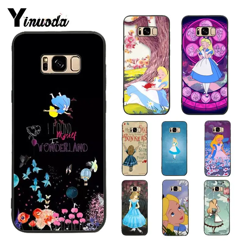 

Yinuoda Case for Galaxy S9 Alice in Wonderland Bonkers Adorable Colors Luxury Phone Case For Samsung Galaxy S4 S5 S6 S7 S8 S9