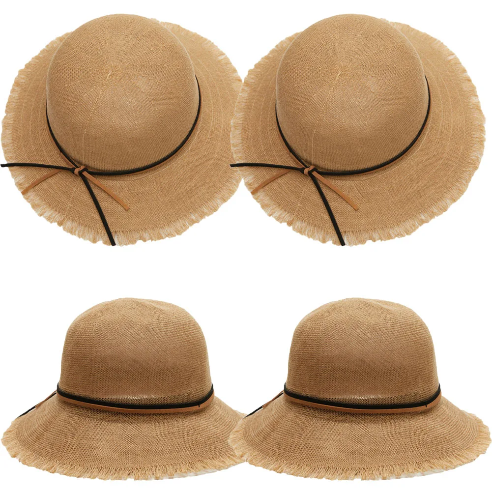 Для женщин Дамы Лето закатать большие шляпа с широкими полями соломенная шляпа Bowknot упаковочный флоппи пляжная Солнцезащитная Шапки путешествия флоппи-складывающаяся Кепка