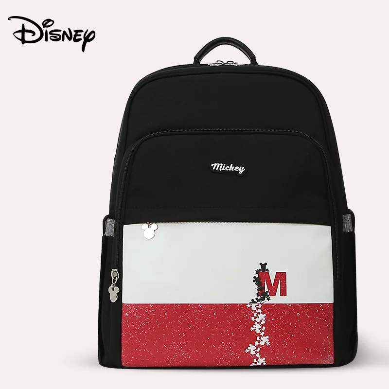 Disney из искусственной кожи Детская сумка-Органайзер Tote USB сумки для подгузников рюкзак с надписью MOM мать средства ухода за кожей будущих мам сумки пеленки рюкзак большой - Color: Brown