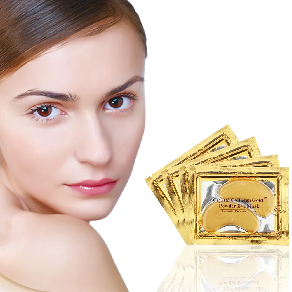 Beauty Mask Gold Crystal Collagen Eye Mask Eye Skin Moisturizing  Dark Circles Remove Gel Mask for Eyes Ageless Skin Care (1)