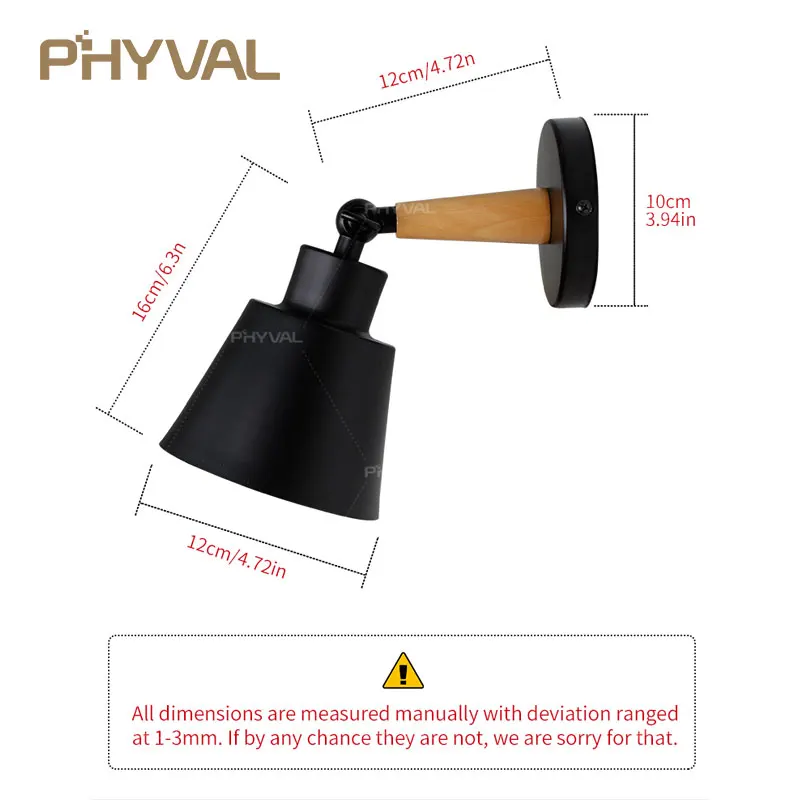 Настенный светильник в скандинавском стиле, деревянный настенный светодиодный светильник, алюминиевый настенный светильник для бара, кафе, Домашний Светильник, прикроватный светильник для спальни, домашний декор