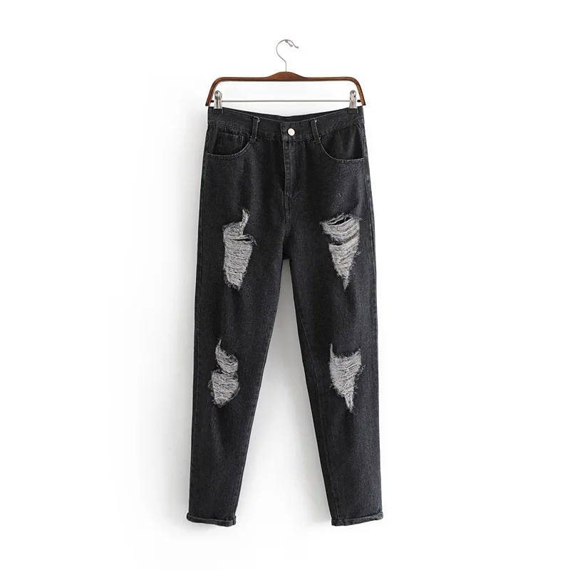 Women Trendy Washed High Waist Skinny Distressed Jeans