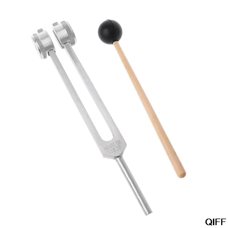 

OM 136.1Hz Aluminium Alloy Tuning Fork Chakra Hammer Ball Diagnostic Healing Tool for Eliminating Stress June 25