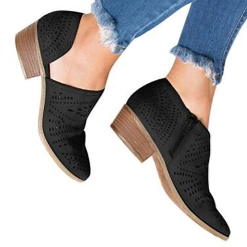 

2019 Women's Sandals Brand Large Size 35-43 Hollow Mesh Breathable Square with Women's Shoes Summer Fashion Ladies Sandals