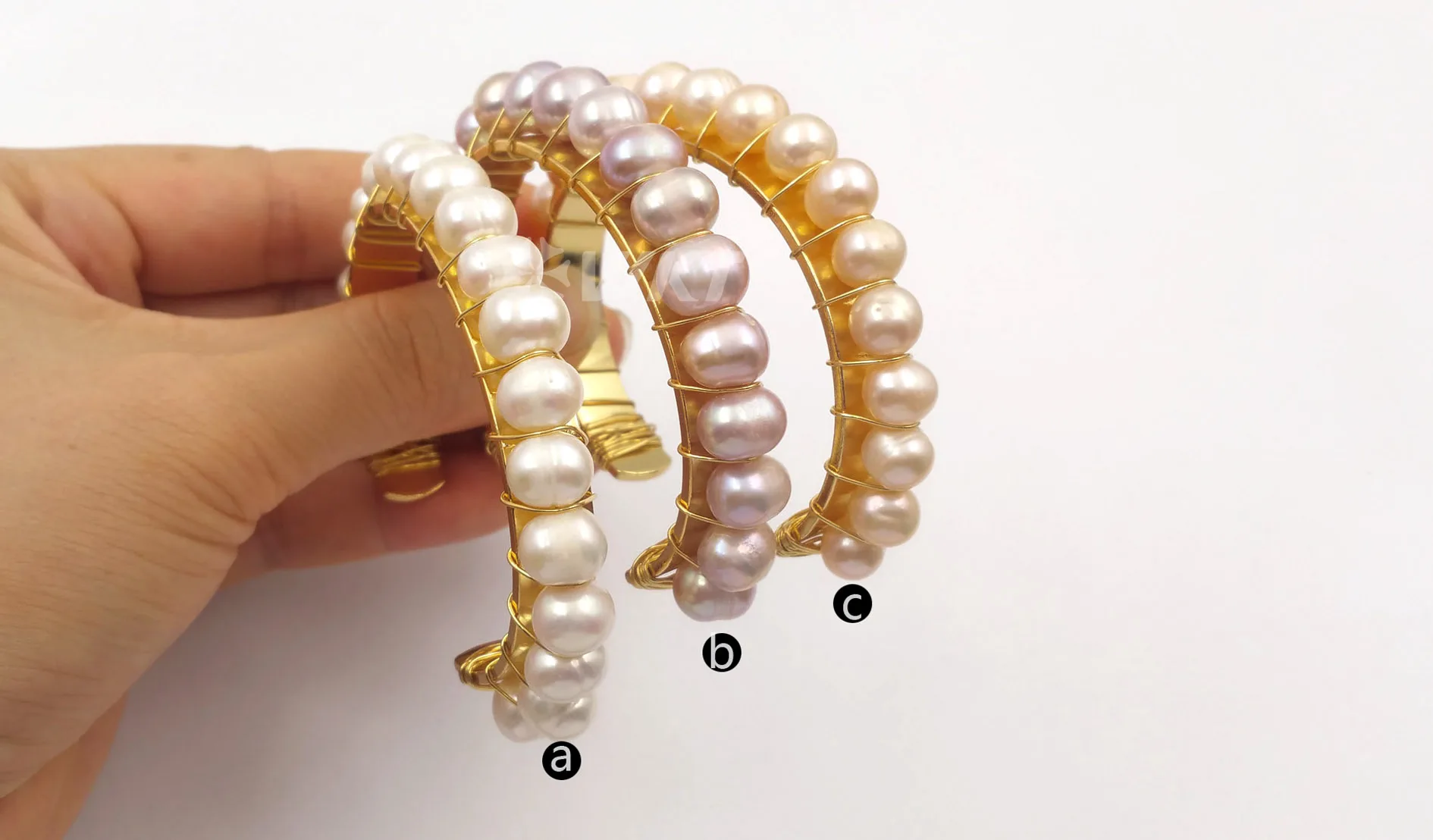 WT-B474 WKT New Arrivals Natural Pearl Handmade Bracelet With Metal Dipped Women Fashion Bracelet Jewelry