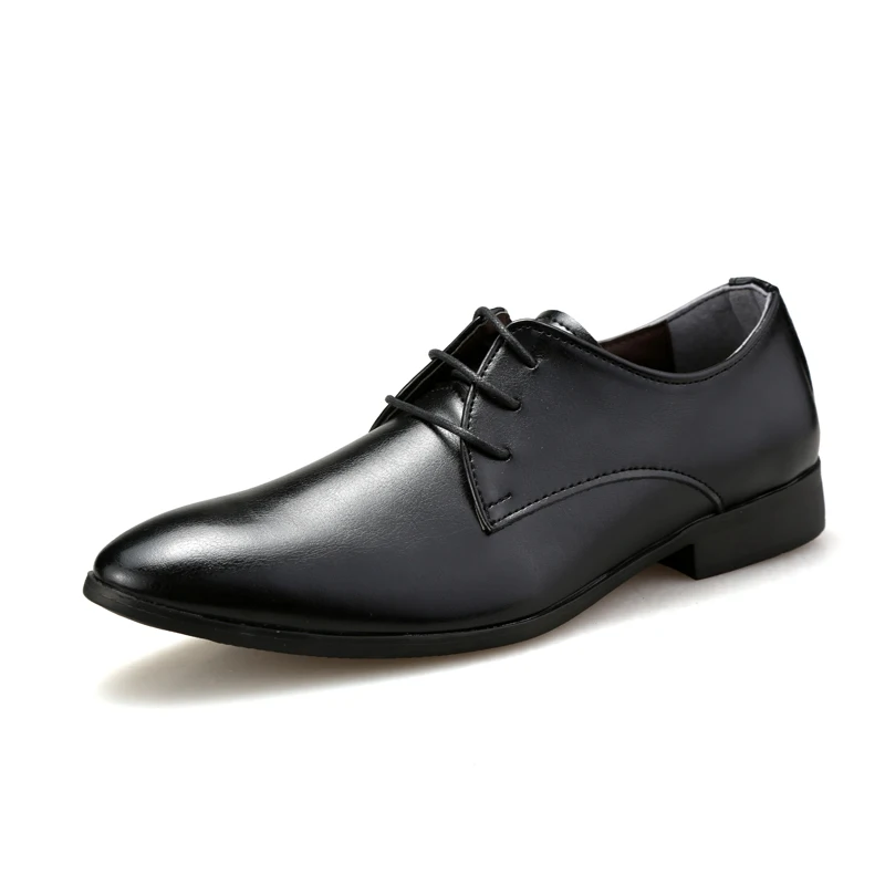 simple classic style mens business leather shoes black brown white color man s office soft leather