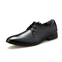 simple classic style mens business leather shoes black brown white color man s office soft leather