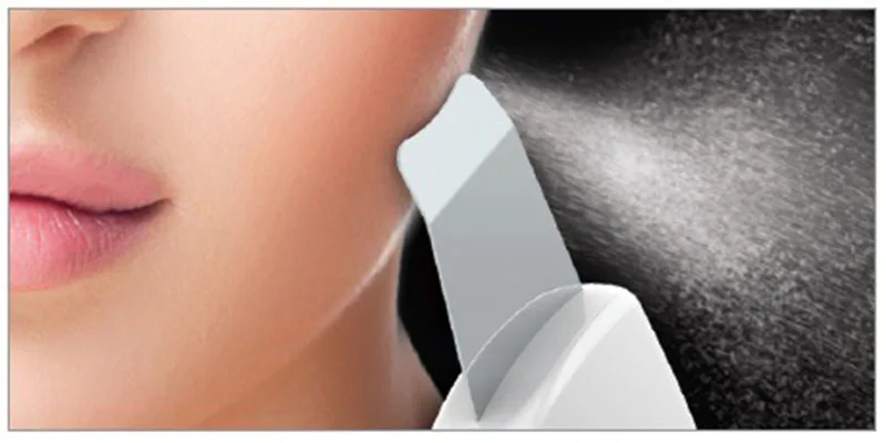 Purificador da Pele Máquina de Peeling Ultrasonic Facial Acne Cravo Remoção Vibração Massageador Esfoliante pá Limpa Hot 9 Cheap Utensílios de cuidado facial