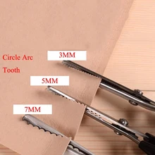 Профессиональный Нержавеющая ножницы воланом с волнистой кромкой для кружевные швейные ножницы Профессиональный Пошив индивидуальных узор 3/5/7 мм