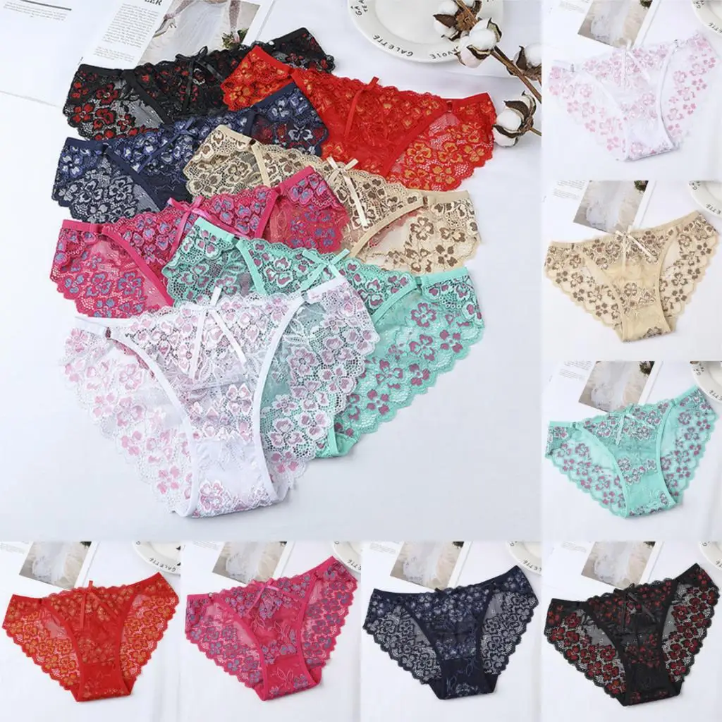 Sexy Lace Panties Women Fashion Cozy Lingerie Tempting Pretty Briefs High Quality Cotton Low Waist Cute Women Underwear
