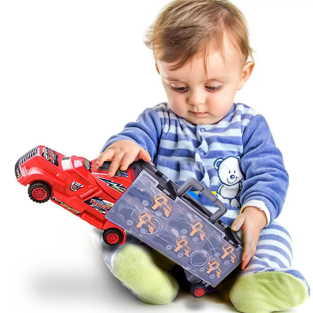 

Simulated Container Truck Model Portable Educational Intelligence Toy Random > 3 years old Cartoon Set 1:18