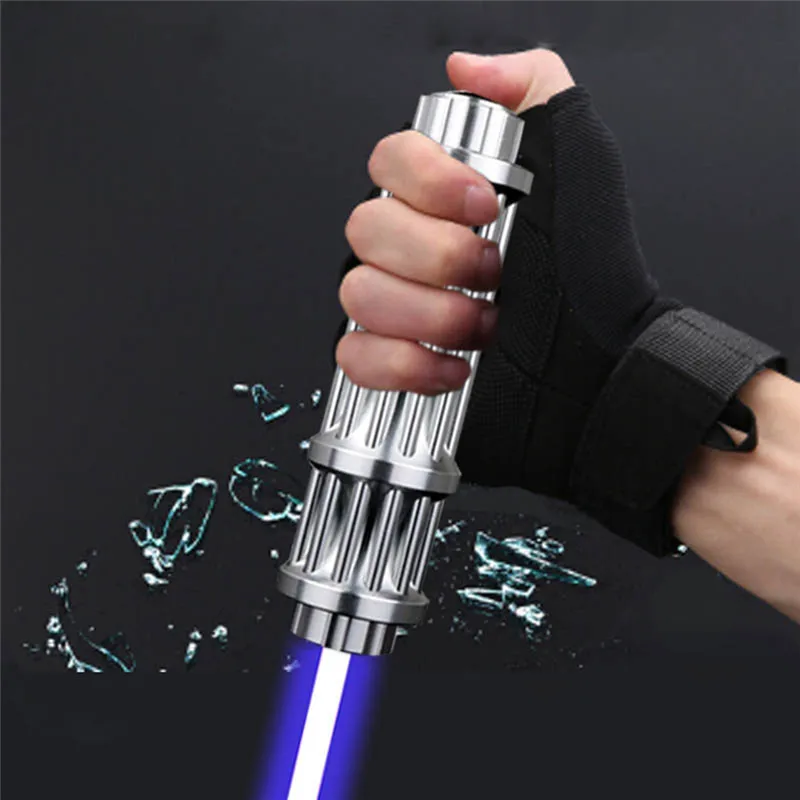 

LAIDEYI Military Powerful Laser Pointer Blue USB Rechargeable High Power Burning Laser Pen Built In Battery Laser Novelty Light