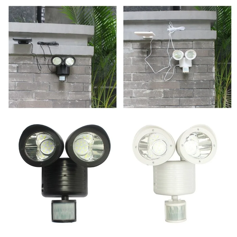 

22 LED Solar Spot Wall Light Dual Security Detector Light Motion Sensor Floodlight Outdoor for Garden Landscape