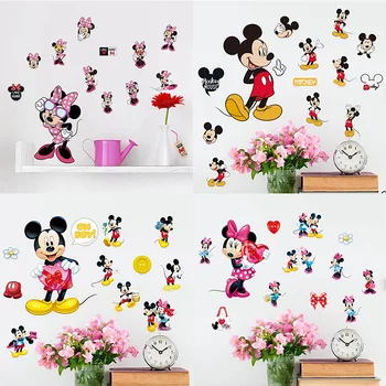 

1pc Minnie Mickey mouse Theme Can eliminates Wall Stickers Kids Bedroom Home Decor Decal Wall Decoration supplies