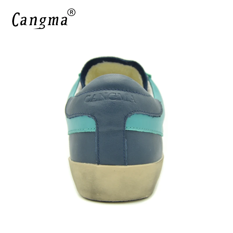 CANGMA/британский бренд; кроссовки; Мужская обувь темно-синего цвета; Мужская обувь из натуральной кожи; Мужская обувь; Классическая Повседневная обувь для взрослых; Новинка обувь