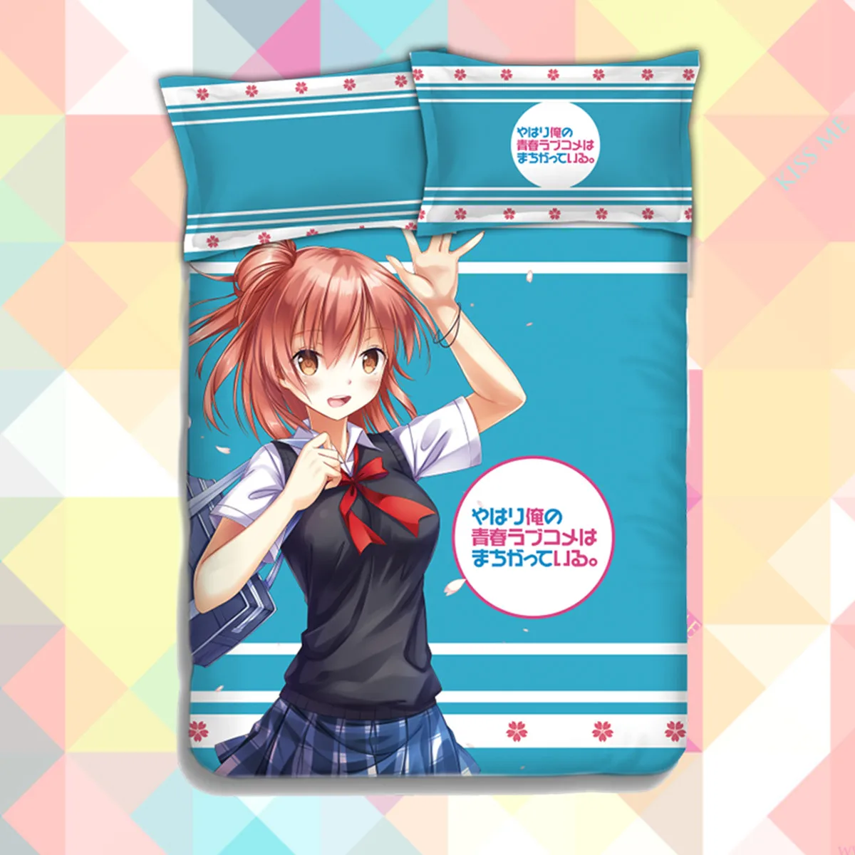 Аниме Yahari Ore no Seishun Love Comedy wa Machigatteiru Zoku пододеяльник мягкий Печатный Комплект