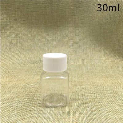 30 шт. 30 60 80 мл пустые прозрачные квадратные пластиковые Упаковочные бутылки для специй печать для упаковки образцов контейнеров - Цвет: 30 ml 30 pcs