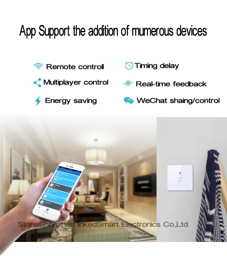 Sonoff свет Wi-Fi переключатель стеклянная панель сенсорный переключатель, беспроводной управление настенный выключатель, Wi-Fi управление