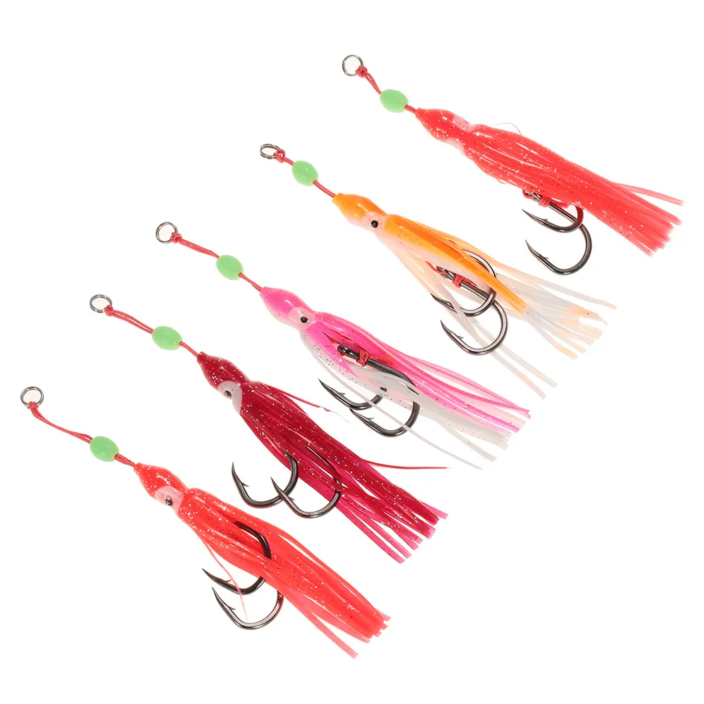 LIXADA Luminous PVC Fishing Lure Squid Tuna Soft Artificial Baits Sea