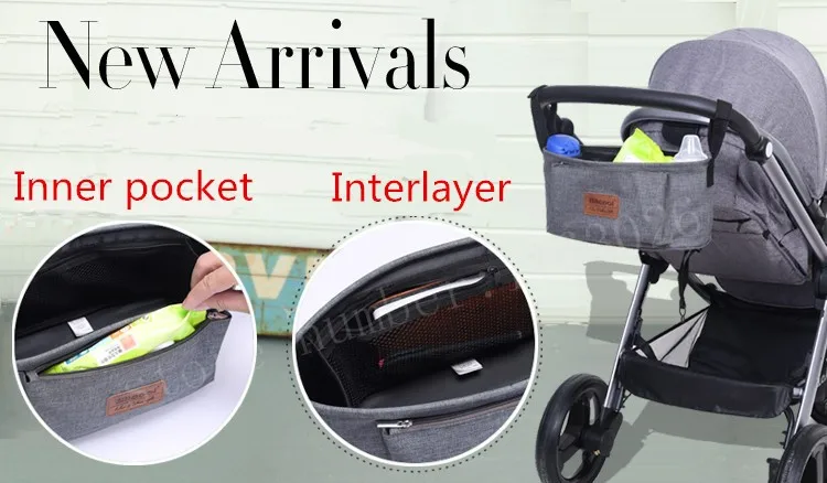 stroller organiser stroller bag hanging basket baby storage bag stroller accessories diaper bag backpack linen high quality Baby Strollers comfotable