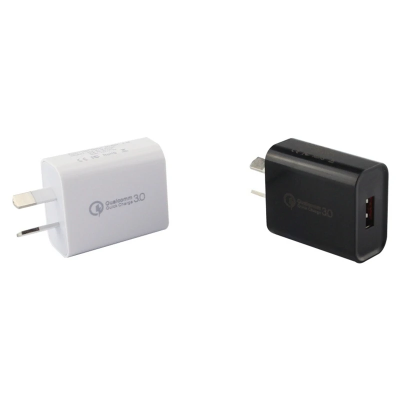 white and black 20 шт. AU Plug USB QC30 зарядное устройство SAA Сертификация австралийские правила высокой проходимости QC30 Быстрая зарядка модели из Австралии - Тип штекера: white and black
