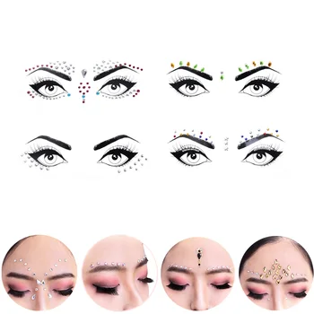

1 Sheet Jewel Eyes Makeup Crystal Eyes Sticker Tattoo Diamond Makeup Eyeliner Party Eyeshadow Face Sticker Decoration Cosmetic