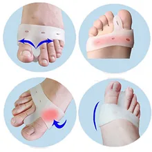 2 шт., выпрямитель с большим носком и шиной, корректор, облегчение боли в ногах, вальгусная деформация, унисекс, массажер для ног C141