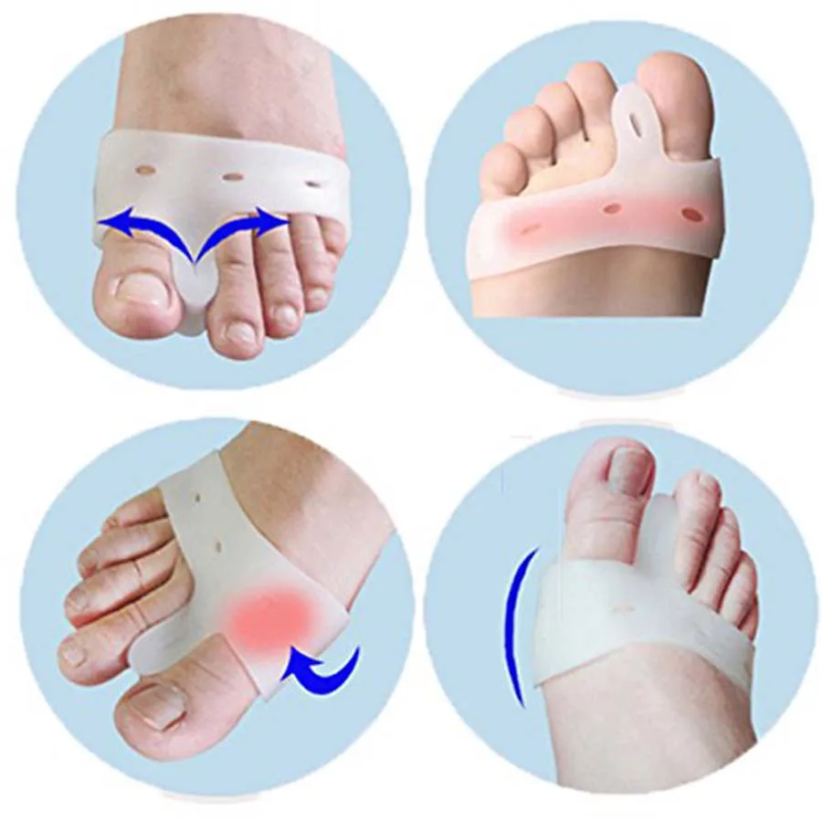 2Pcs Big Toe Bunion Splint Straightener Corrector Foot Pain Relief Hallux Valgus for Unisex C141
