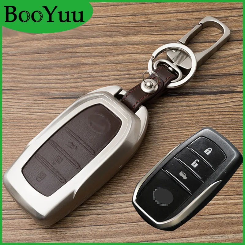 BooYuu цинковый сплав автомобильный брелок для ключей Toyota RAV4 Crown Prado Highlander Camry Corolla 86