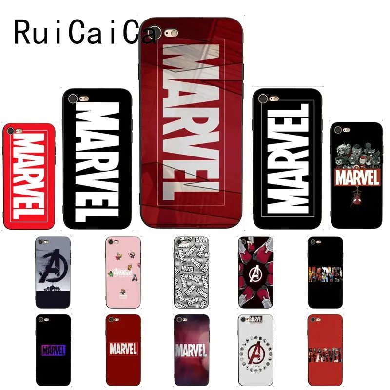 RuiCaiCa Marvel Супергерои из ТПУ Мягкий силиконовый чехол для iPhone 8 7 6 6S 6Plus X XS MAX 5 5S SE XR 10 |