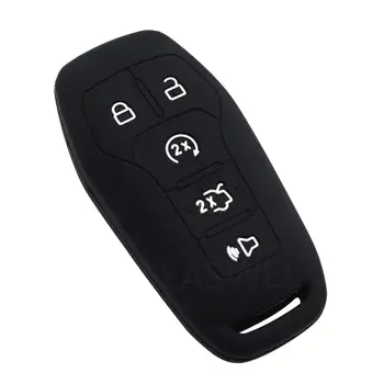 

50pcs Silicone Cover fit for FORD LINCOLN Smart Remote Key Case 5 Button Hollowed BK