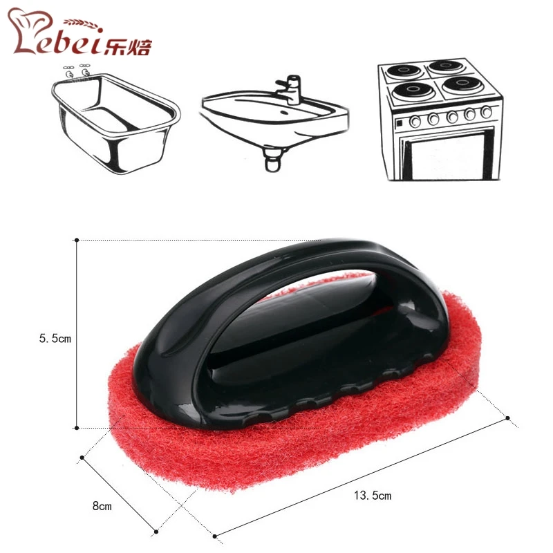 1pc LeBei Decontamination Magic Sponge Cleaning Brush With Handle Kitchen Counter Bathtub Bathroom Floor Rub Tile Eraser | Дом и сад