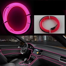 JingXiangFeng 1-5M Flexible Neon Light Glow EL Wire Rope tape Cable Strip LED Neon Lights Shoes Clothing Car waterproof