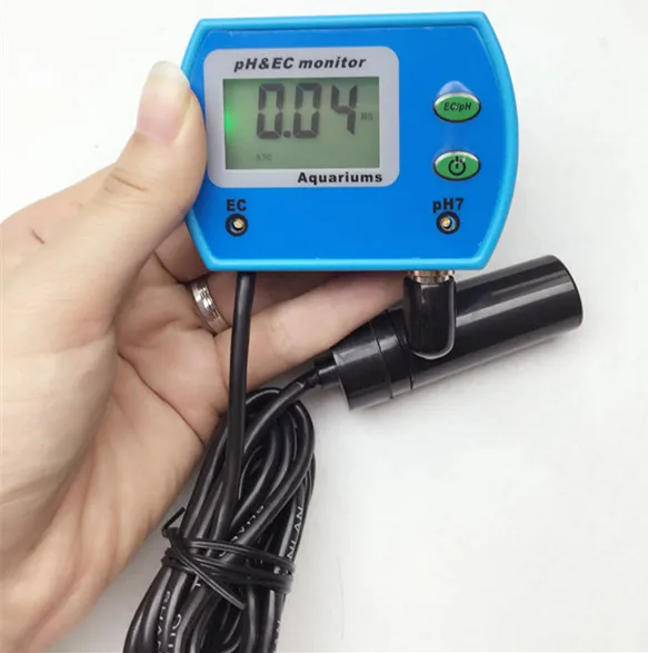 

2 in 1Water Quality pH EC Meter Tester with adaptor Large screen LCD Display for Aquarium 30%off