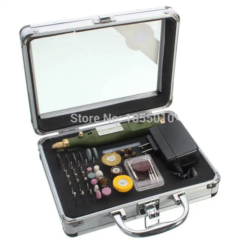 80pcs Electric Rotary Drill Grinder Polish Sanding Tool Set Kit Dremel Bit Case With Box