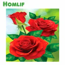 5d diy заказной набор для картин из алмазов eigen foto утренняя роза полный квадратный стежок Алмазная вышивка мозаика