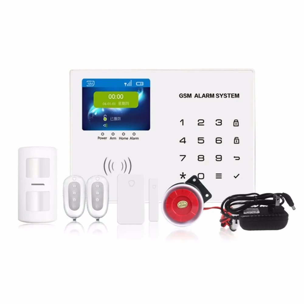 

Functional TET 2.8" Colorful Screen Ultra Thin Smart GSM Alarm G65 Kit Home Security Burglar Alarm System APP Remote Control