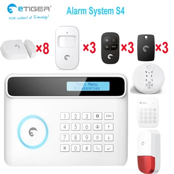 

Holiday house security protection system door sensor motion detector flash siren no network use gsm security alarm