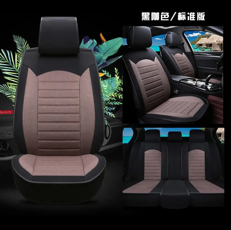 

flax Leather Car Seat cover For honda cr-v crv 2002 2007-2011 2005 2007 2008 2010 2011 car seat cushion ( front & back )