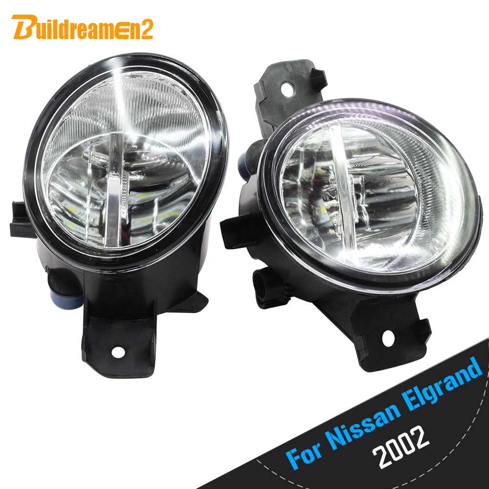 

Buildreamen2 2 Pieces Car 4000LM H11 LED Bulb Right + Left Fog Light Daytime Running Light 12V Styling For Nissan Elgrand 2002