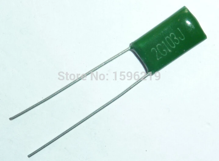 100 шт. лавсановой пленки конденсатор с алюминиевой крышкой, 400V 2G103J 0,01 мкФ 10nF 2G103 5% полиэстеровый пленочный конденсатор
