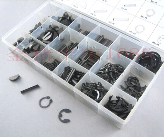 

2015 big promotion460PC seal set / elastic type E circlip ring / half / / cotter pin / crescent type /C key / pin